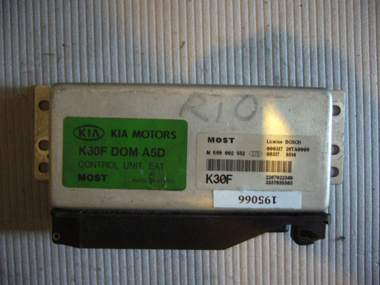 Электронный блок управления АКПП : K30F DOM A5D (K60002552) на Kia Rio